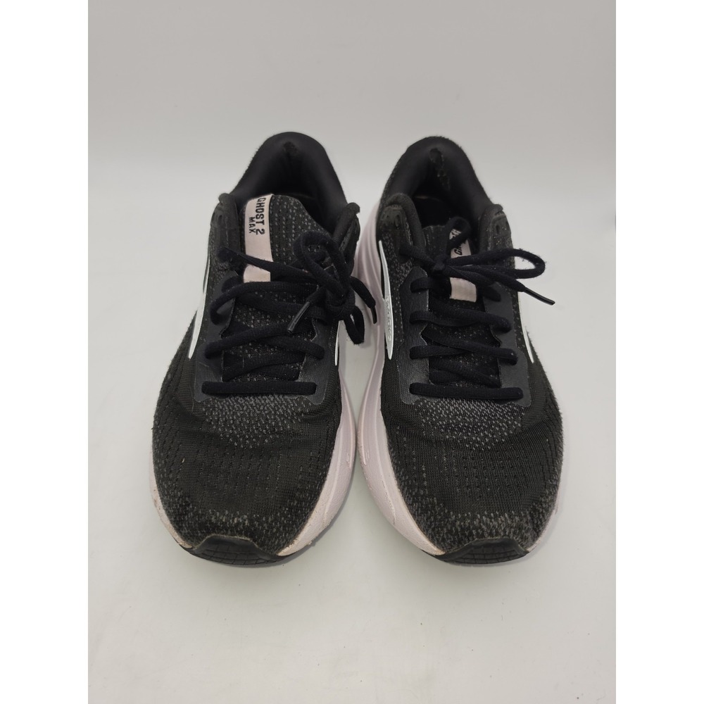Brooks Ghost Max 2 Women's Running Shoes – Black/White/Orchid Ice Size 8